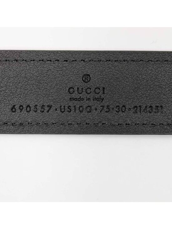 Gucci Women’s Ciny Lux Calfskin W30mm Belt  Black 75cm 690557